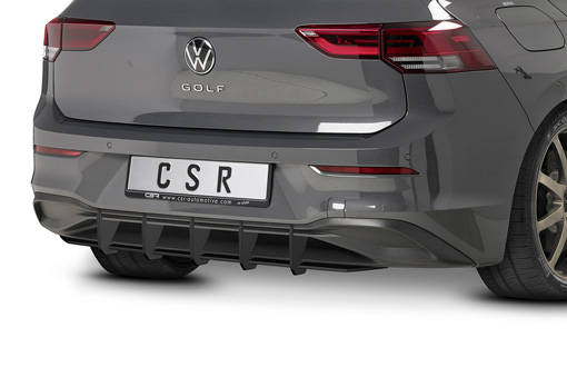 Diffuser passend voor Volkswagen Golf 8 CSR Racing Mat Zwart