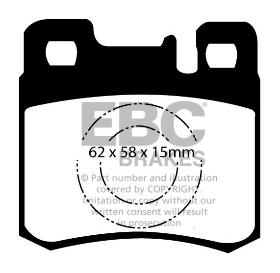 EBC Brakes MERCEDES SL-Class (R129) SL280 93-96 Remblokken achte