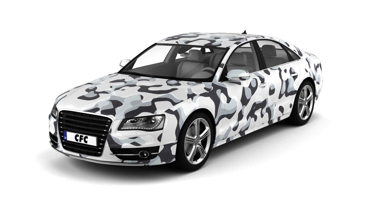 Car Wrap Folie Camouflage Snow Matt 150x100cm