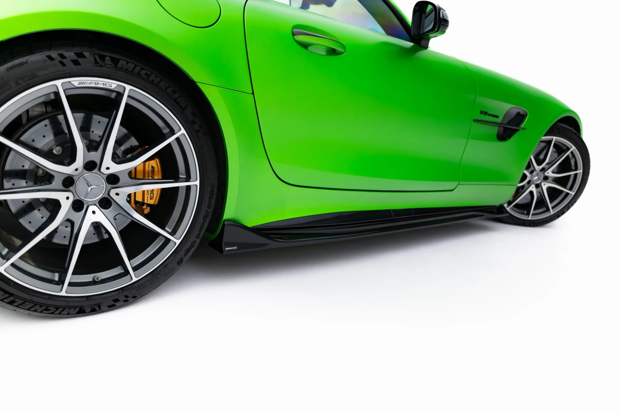 Zijskirts passend voor Mercedes-AMG GT R C190 Facelift Glans Zwart