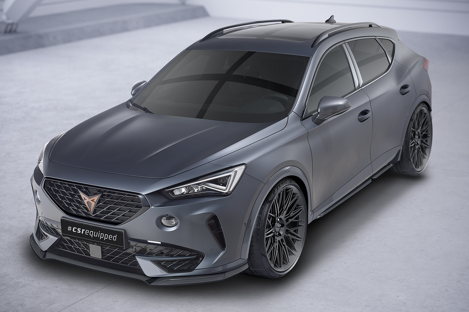 Voorspoiler passend voor Cupra formentor CSR Glans Zwart