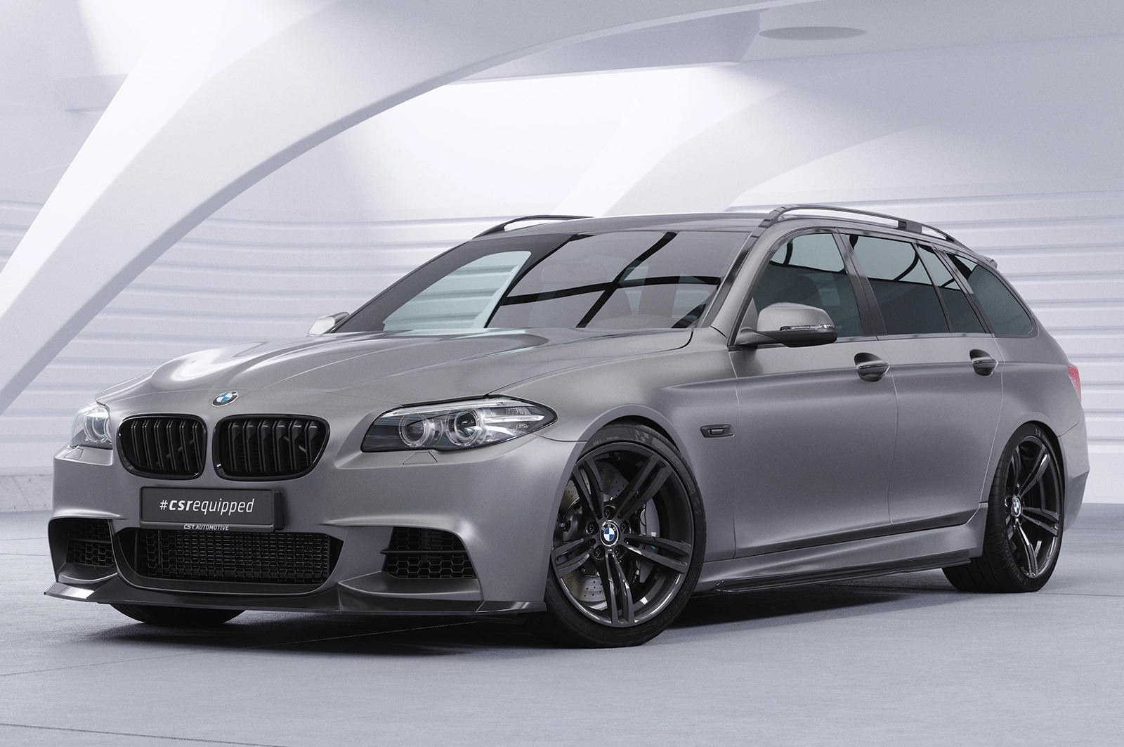 Voorspoiler passend voor BMW 5er F10/F11 M-Paket Glans Zwart – ab 01/2010