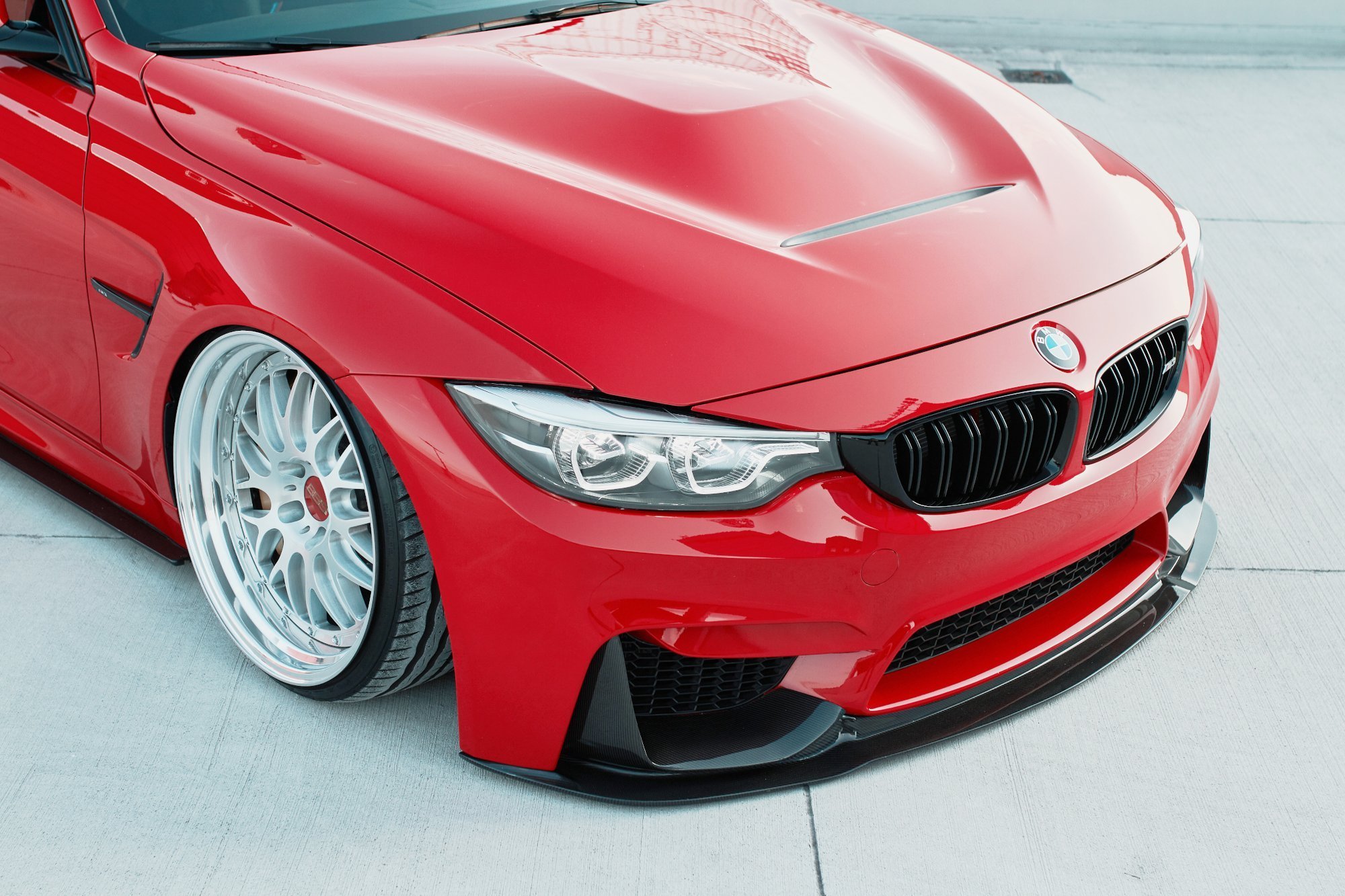 Voorspoiler BMW M3 F80 Maxton Glanzend zwart