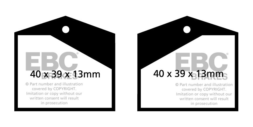 EBC Brakes ASTON MARTIN V8 Handbrake Pads 77-90 Remblokken achte