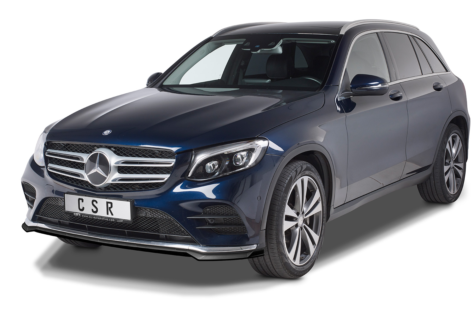 Voorspoiler passend voor Mercedes Benz GLC X253 CSR Glans Zwart