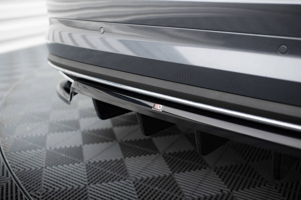 Diffuser passend voor Skoda Kodiaq Mk1 Facelift Sportline Maxton Design glans zwart