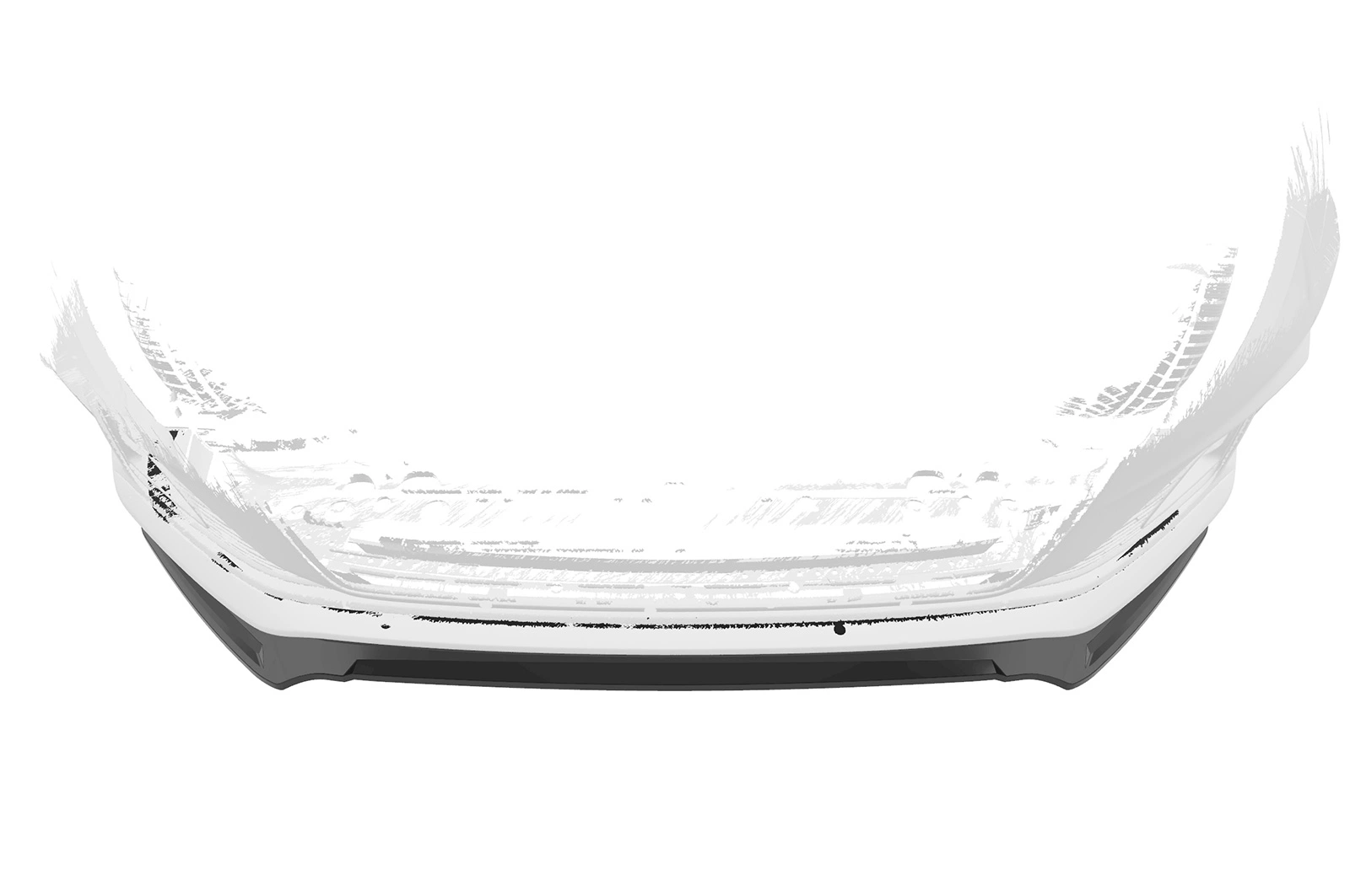 Voorspoiler passend voor Audi A5 F5 Basis / Advanced Glans Zwart van CSR Automotive (Facelift 2019-)