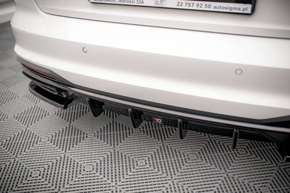 Diffuser passend voor Audi A4 B9 FL Maxton Glans Zwart