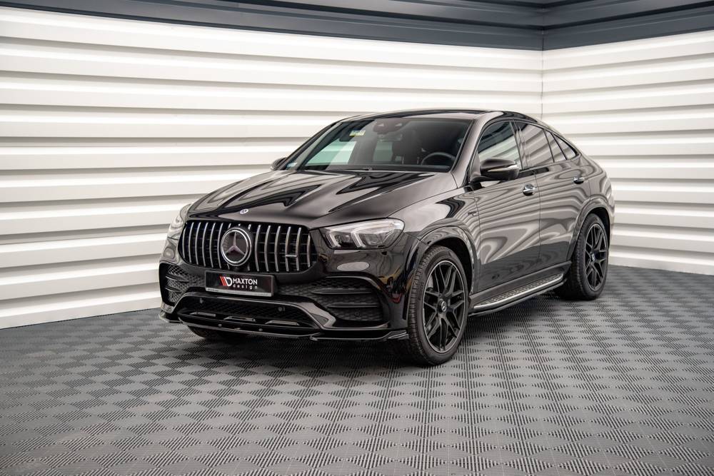 Voorspoiler passend voor Mercedes GLE C167 AMG Pakket Coupe / SUV Maxton Glans Zwart
