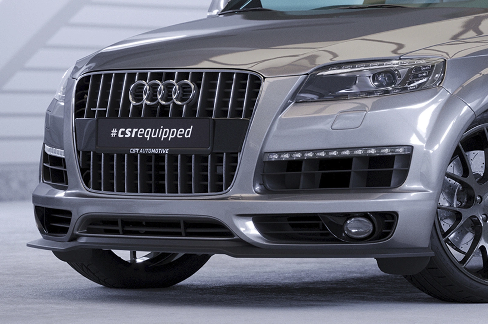 Voorspoiler passend voor Audi Q7 (4L) S-Line Glans Zwart – CSR Automotive