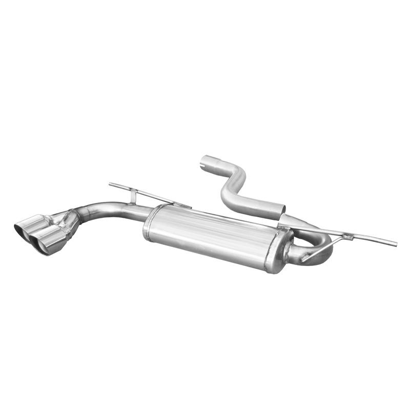 100% RVS Sportuitlaat  Audi A3 (8V Sportback) 1.8 TFSI 180pk 2013- 2x80mm Racing