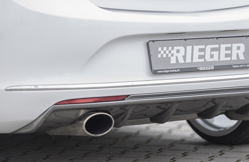 Achterbumper Diffuser Carbon-look Rieger Opel Astra J 5-deurs