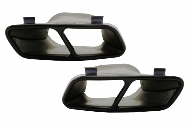 Diffuser passend voor Mercedes W176 A45 AMG look zwart