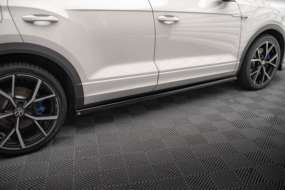 Zijskirts passend voor Volkswagen T-Roc R FL Maxton Glans Zwart