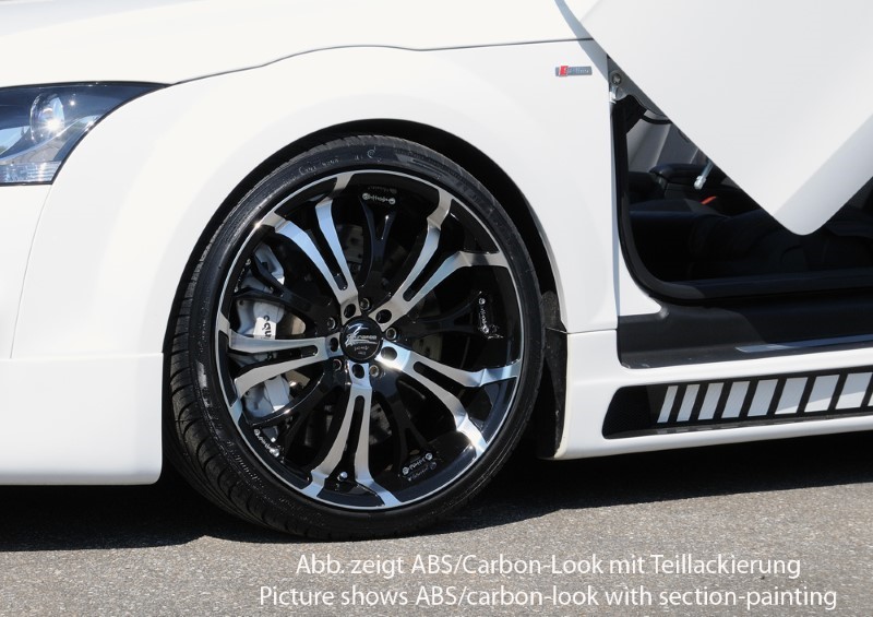 Zijskirts passend voor Audi TT 8J ABS Carbon-look Rieger