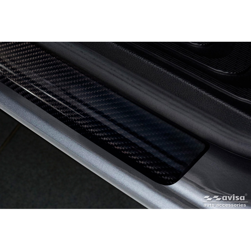 3D Zwart Carbon Instaplijsten  Mercedes Vito & V-Klasse 2014-2019 & Facelift 2019- 2-delig