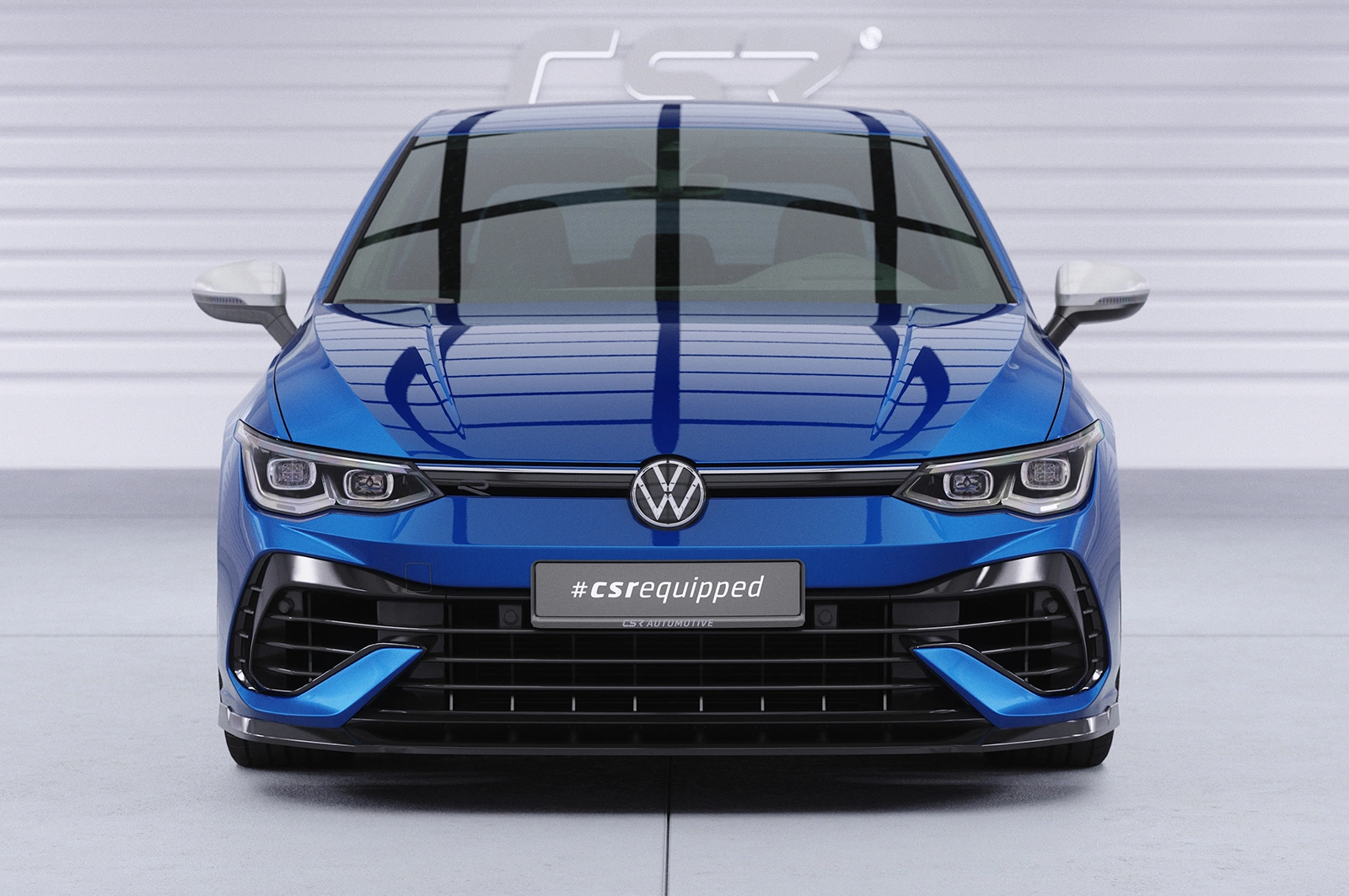 Voorspoiler passend voor VW Golf 8 (CD) R glans zwart